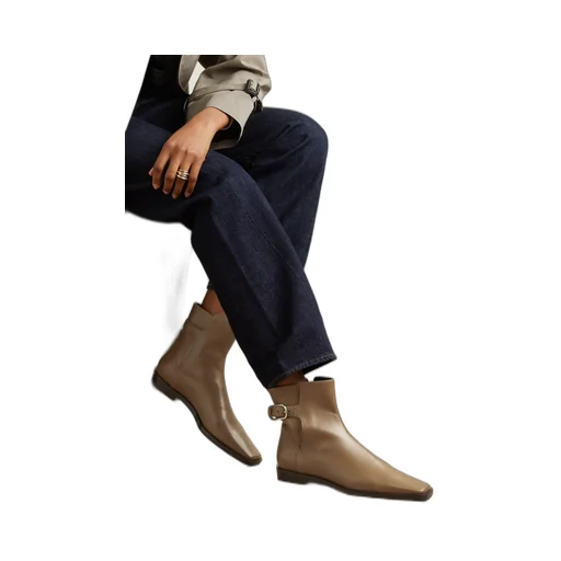 Square-Headed Short Boots
