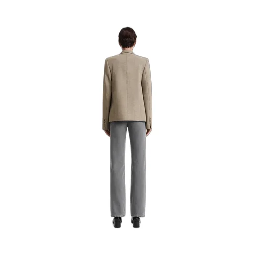 Check-Pattern Single-Breasted Blazer