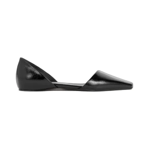 The Asymmetric D'orsay Leather Ballerina Shoes