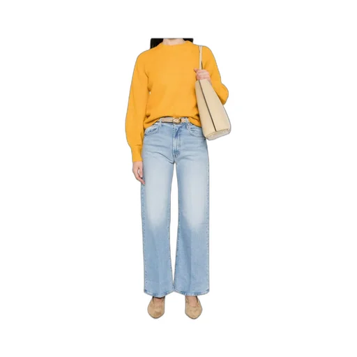 Round-Neck Balloon-Sleeve Sweater