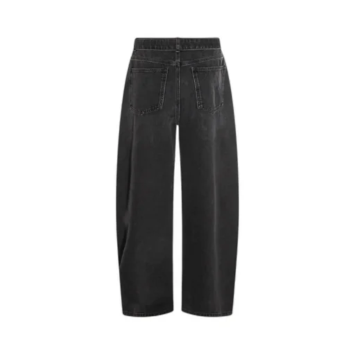 Buckle-Fastened Straight-Leg Jeans