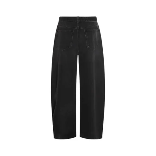 Buckle-Fastened Straight-Leg Jeans