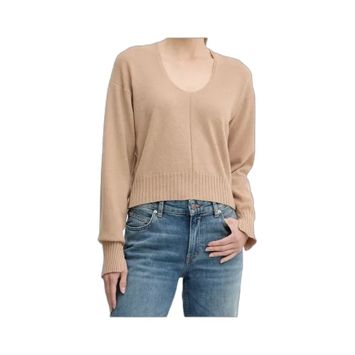 U-Neck Ribbed Sweater