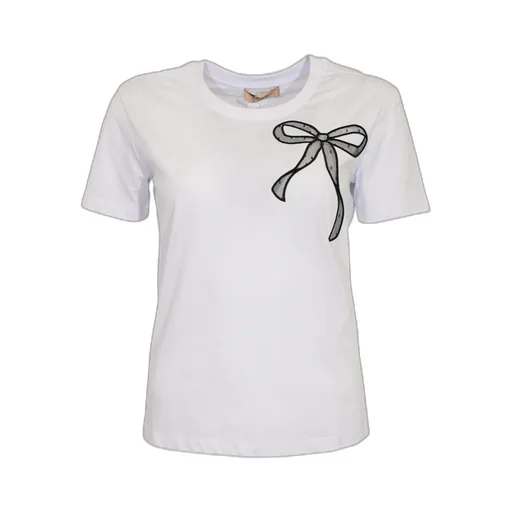 Bow Detailed Short-Sleeved T-Shirt