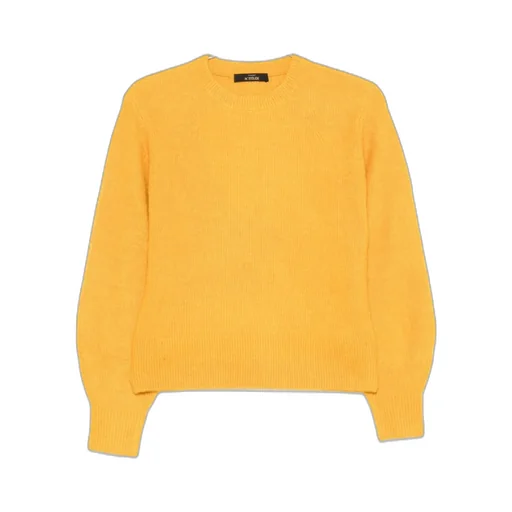 Round-Neck Balloon-Sleeve Sweater