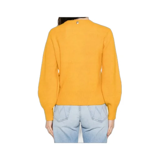 Round-Neck Balloon-Sleeve Sweater