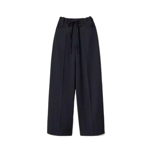Drawstring Wide-Leg Trousers