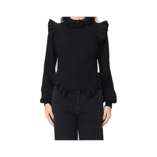 Ruffled-Trim Sweater