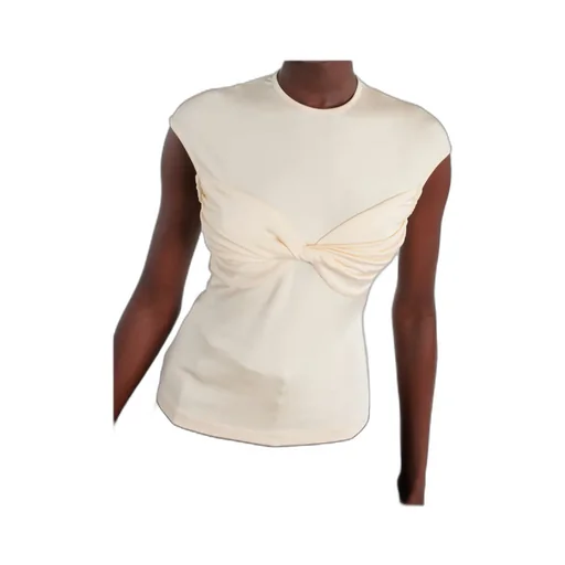 Paola Gathered Jersey Top