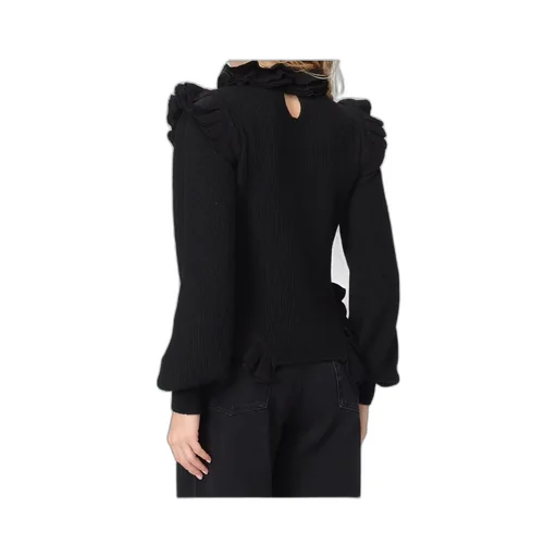 Ruffled-Trim Sweater