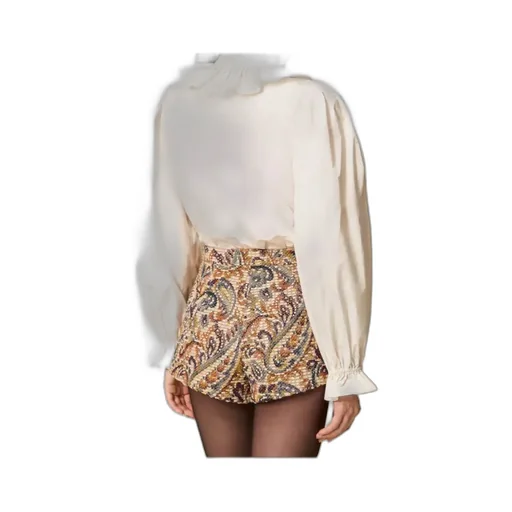 Taffeta Shirt With Velvet Ribbon