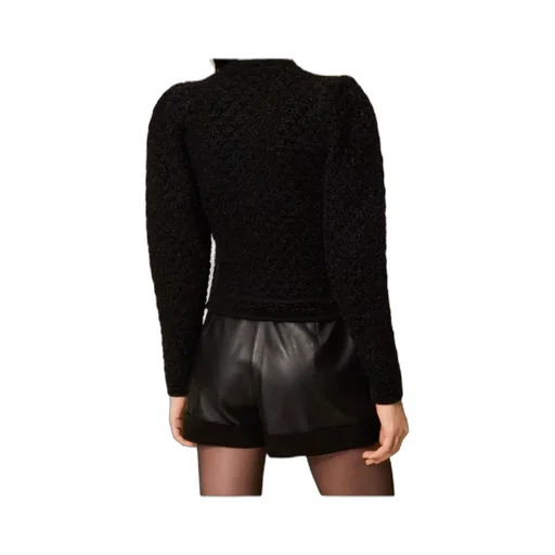 Two-Tone Jacquard Knit Jacket