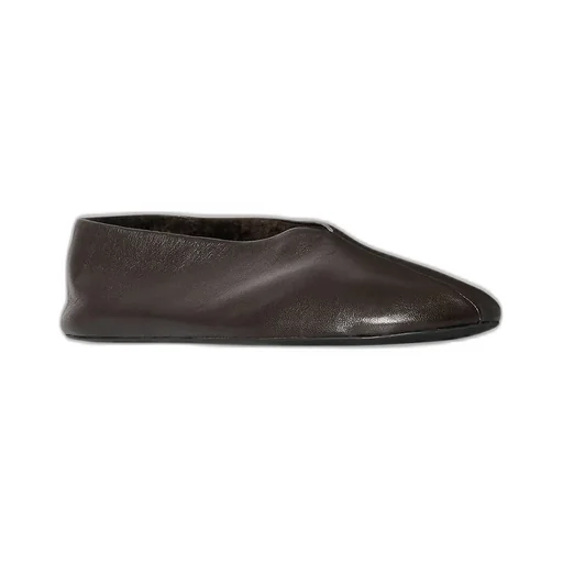 Stella Leather And Shearling Flats