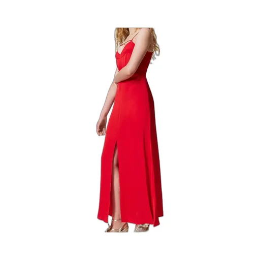 Satin Crepe Long Dress