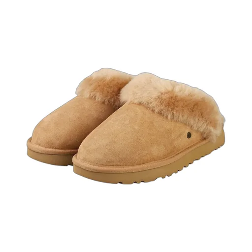 Shearling Trim Classic Slippers