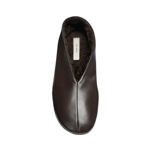 Stella Leather And Shearling Flats