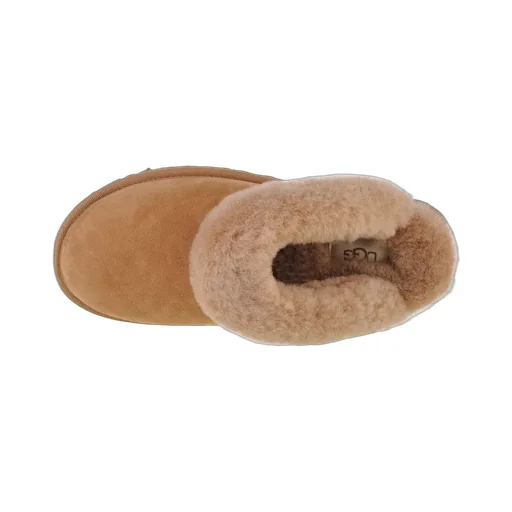 Shearling Trim Classic Slippers