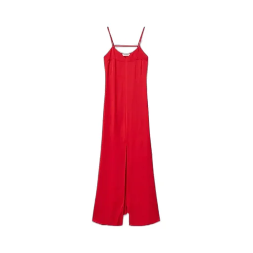 Satin Crepe Long Dress