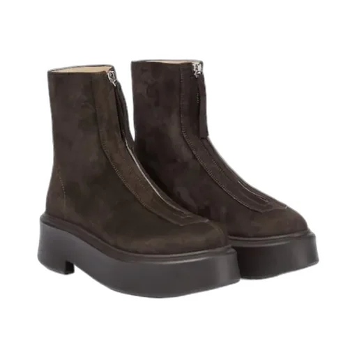 Round-Toe Ankle Boots