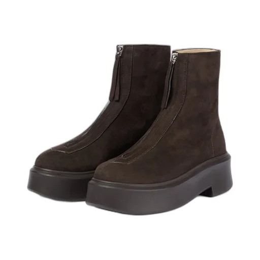 Round-Toe Ankle Boots