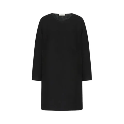 Boat-Neck Long-Sleeved Blouse