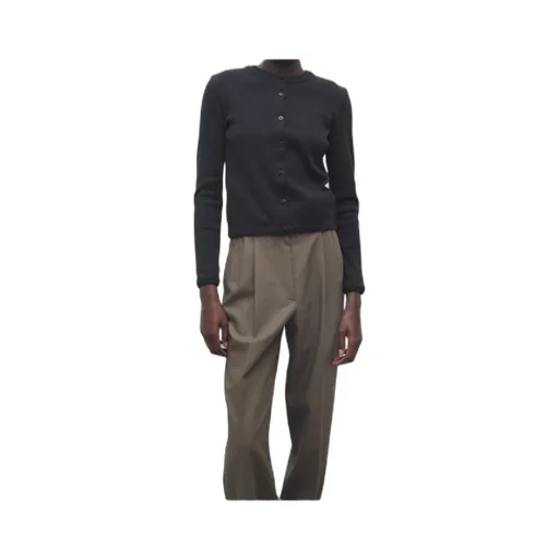 Button-Front Cotton Cardigan