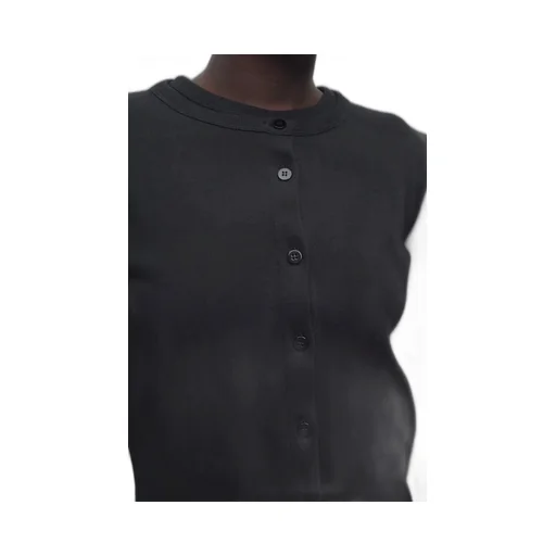 Button-Front Cotton Cardigan