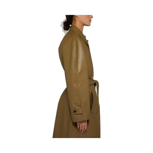 Belted Leather Coat