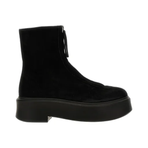 Front-Zipped Ankle Boots