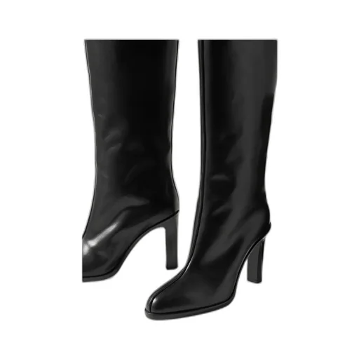 Pointed High-Heeled Boots