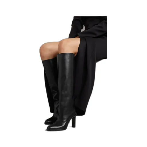 Pointed High-Heeled Boots
