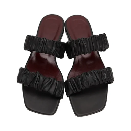 Maya Leather Flat Sandals