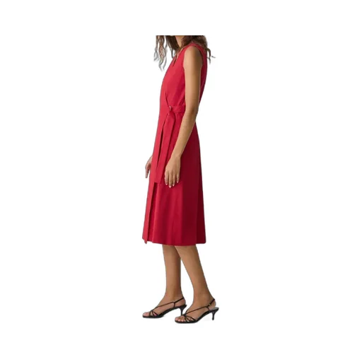 Sleeveless A-Line Wrap Dress