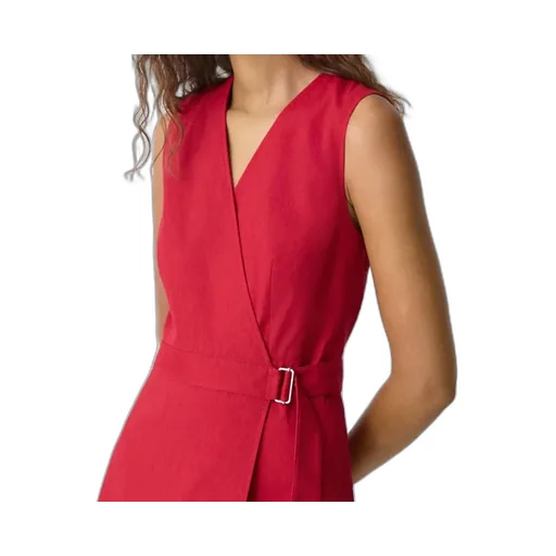 Sleeveless A-Line Wrap Dress