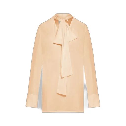 Pussy-Bow Long-Sleeved Top