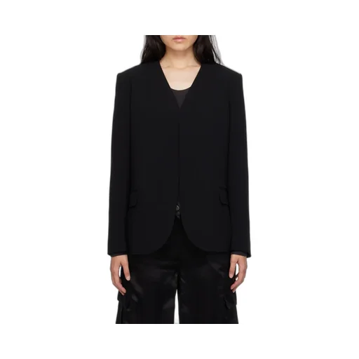 Collarless Suit Jacket