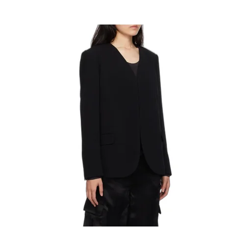 Collarless Suit Jacket