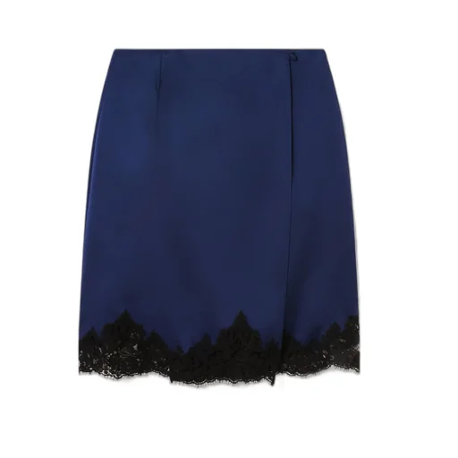 Lace-Trimmed Scalloped Short Skirt