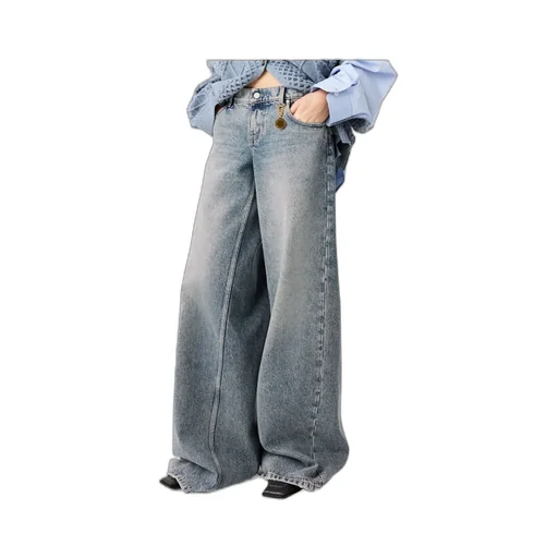 Vintage Wash Wide-Leg Jeans