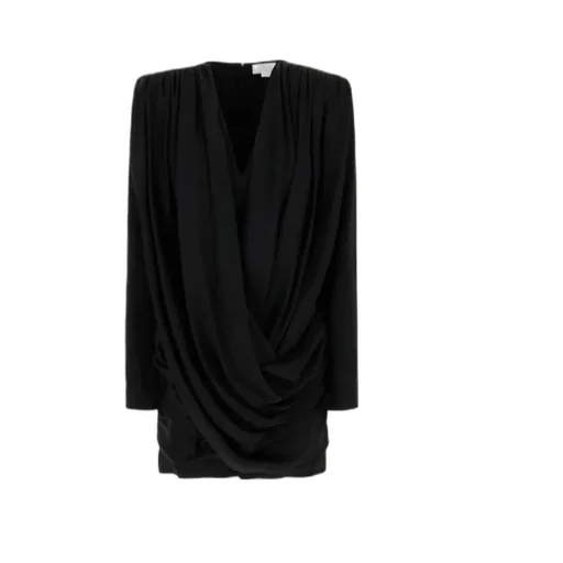 Long-Sleeved Pleated Dress