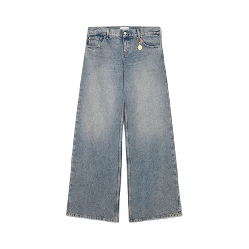 Vintage Wash Wide-Leg Jeans