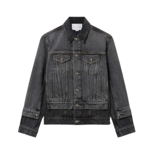 Tonal Paneled Denim Jacket