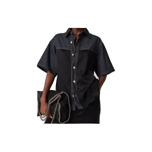Lace Detailed Short-Sleeve Shirt
