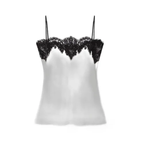 Sleeveless Lace Satin Top