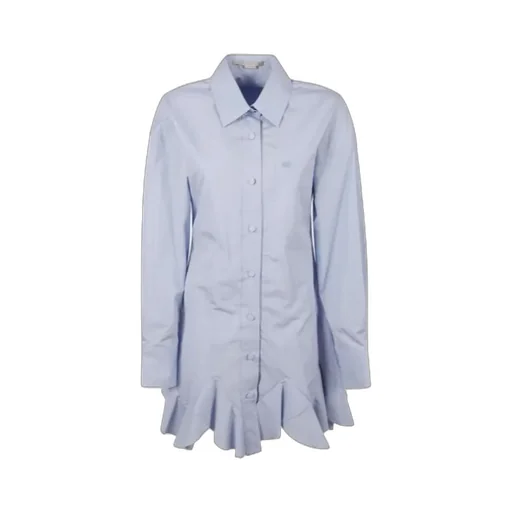 Ruffled Mini Shirt Dress