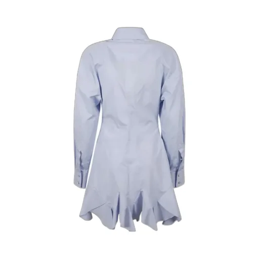 Ruffled Mini Shirt Dress