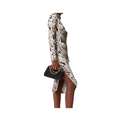 Leopard Print Pleated Midi Dress