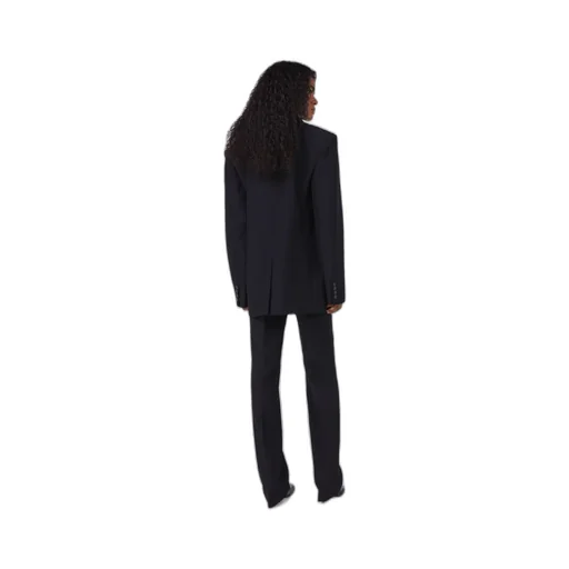 Oversized Single-Breasted Wool Blazer