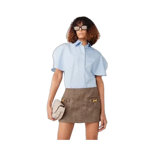 Buckled Mid-Waist Skirt