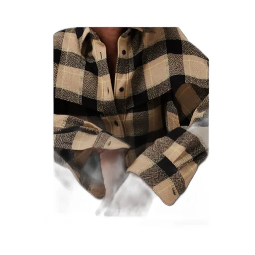 Multi-Layered Checked Wool Shirt